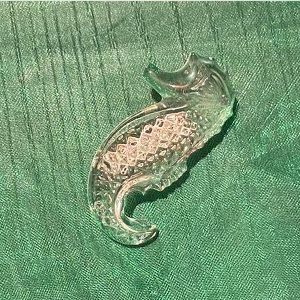 Clear Acrylic Seahorse Aquarium Brooch